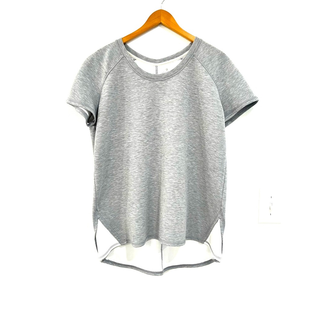 Athleta Gray Short Sleeve Sweatshirt